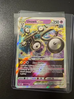 Unown VStar 66/195 & Ruins of Alph 76/90 Rare Undaunted Pokemon Cards - Image 4