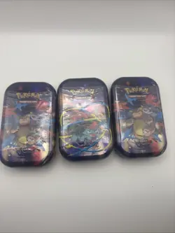 Pokemon TCG Mega Evolution Tins Lot of 3 Pokemon new sealed - Image 1