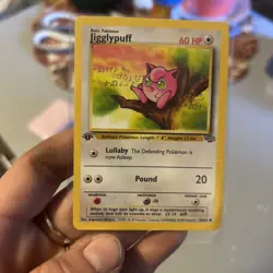 1999 Pokemon Jigglypuff 1st Edition Jungle 54/64 LP - Image 1