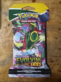 Pokemon TCG: Sword & Shield - Evolving Skies Sleeved Booster Pack. Rayquaza 820650808784 - Image 1