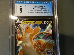 DRAGONITE V BLACK STAR PROMOS POKEMON GO 2022 POKEMON SWSH235 CGC 9 - Image 2