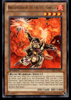 Brotherhood of the Fire Fist - Gorilla Cosmo Blazer CBLZ-EN023 MP YuGiOh TCG | B - Image 1
