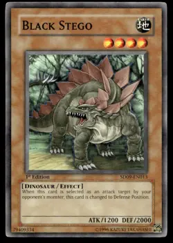 Black Stego Structure Deck: Dinosaur's Rage SD09-EN013 MP YuGiOh TCG | Buy 10 Ge - Image 1