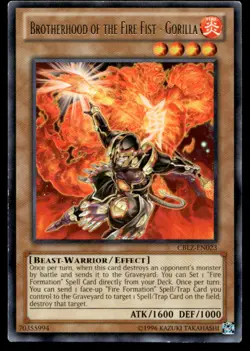 Brotherhood of the Fire Fist - Gorilla Cosmo Blazer CBLZ-EN023 MP YuGiOh TCG | B - Image 1