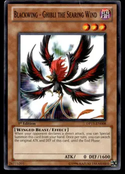 Blackwing - Ghibli the Searing Wind Duelist Pack 11: Crow DP11-EN008 HP YuGiOh T - Image 1
