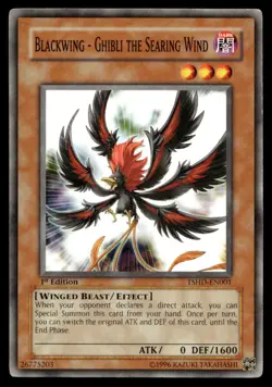 Blackwing - Ghibli the Searing Wind The Shining Darkness TSHD-EN001 MP YuGiOh TC - Image 1