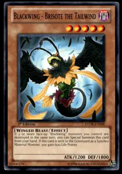 Blackwing - Brisote the Tailwind Storm of Ragnarok STOR-EN008 MP YuGiOh TCG | Bu - Image 1