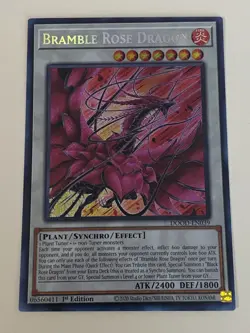 Yugioh - Bramble Rose Dragon - 1st Edition Secret Rare NM - Free Holo Card - Image 1