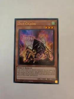 YuGiOh! - Oily Cicada BLCR-EN027 Ultra Rare 1st Edition Near Mint - Image 1
