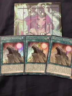 Yugioh 3x War Rock Mountain BLVO-EN000 Secret Rare 1st Edition Near Mint - Image 1