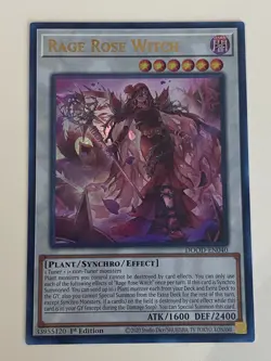 Yugioh Rage Rose Witch - 1st Edition Ultra Rare NM - Free Holo Card - Image 1
