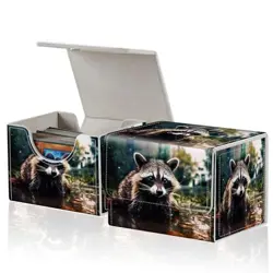 for MTG Commander Deck Box,Card Deck Box for Trading Yugioh Cute Raccoon - Image 2