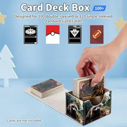 for MTG Commander Deck Box,Card Deck Box for Trading Yugioh Cute Raccoon - Image 4