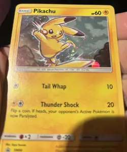 Pikachu SM98 Black Star Holo Promo Card Sun and Moon -SWIRL KICK- 💫 see Pics - Image 3