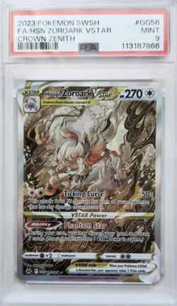 💥Hisuian Zoroark VSTAR GG56/GG70 Crown Zenith PSA 9 Pokemon Card TCG - Image 1