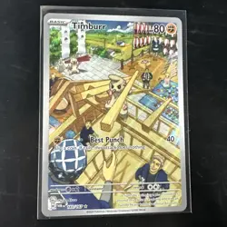 Timburr - 183/167 - Pokemon Twilight Masquerade Illustration Rare NM Card - Image 1