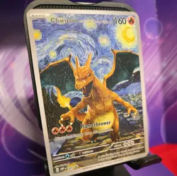Charizard - Pokemon x Van Gogh Starry Night DIY ACG Custom Fan Art Card - Image 2