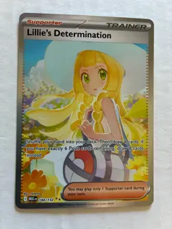 Pokemon TCG Lillie’s Determination SIR 184/132 ENGLISH Mega Evolution Card - Image 1