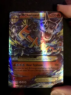 MCharizardEX HP220 Heat Typhoon Holographic Pokemon Card - Image 1