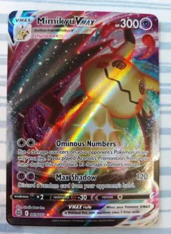 Mimikyu Vmax 069/172 Brilliant Stars NM Ultra Rare Full Art Pokemon Card - Image 1