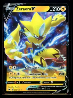 2023 Sword & Shield - Crown Zenith Zeraora V #53 Ultra Rare Holo Pokemon Card - Image 1
