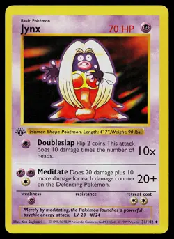 Pokemon Card - Jynx Base Set (Shadowless) 31/102 1st Edition - Image 1