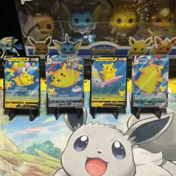 Surfing Pikachu & Flying Pikachu V & Vmax 4 Card Set Pokemon TCG Celebrations NM - Image 1