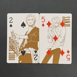 M1237 Zoro & Sanji Film Gold Japanese One Piece Poker Playing Cards - Image 1