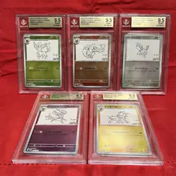 BGS 9.5 Yu Nagaba Promo Set of 5 Japanese Pokemon Cards Graded Gem Mint - Image 1