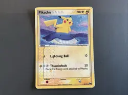 2007 Pokemon Pop Series 5 Pikachu Holo Card 12/17 Inverted Back Error - Image 1