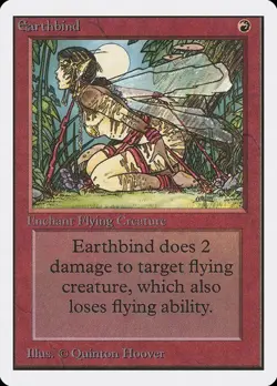 Earthbind x1 Unlimited Edition MTG Magic the Gathering Red Enchantment Card - Image 1