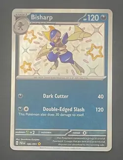 Pokemon Card Bisharp 186/091 Paldean Fates - Near Mint - Image 1