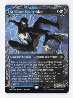 Symbiote Spider-Man (Borderless) 0217 (R) MTG Marvel's Spider-Man (SPM) - Image 1