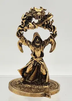 Tox Human Wizard Scrye Life Counter Reaper Miniatures-Pewter 14k Gold Plated-B6 - Image 3