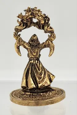 Tox Human Wizard Scrye Life Counter Reaper Miniatures-Pewter 14k Gold Plated-B6 - Image 4