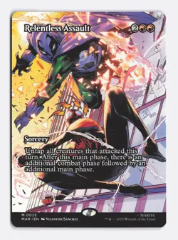 Relentless Assault (Borderless) 25 (M) MTG Marvel's Spider-Man Eternal-Legal MAR - Image 1