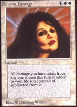 1x Reverse Damage Heavy Play, English 2nd Edition Unlimited MTG Magic - Image 1