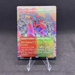 MTG Universes Beyond: Spider-man Scarlet Spider, Ben Reilly Borderless 0214 NM R - Image 1