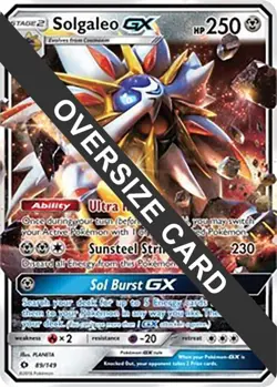 Pokemon Solgaleo GX 89/149 Sun & Moon JUMBO/OVERSIZED Holo Promo - Image 1