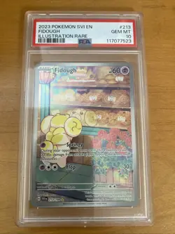 2023 POKEMON SVI EN-SCARLET & VIOLET ILLUSTRATION RARE #213 FIDOUGH PSA 10 - Image 1