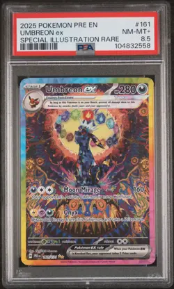 2025 POKEMON PRE EN-PRISMATIC EVOLUTIONS #161 UMBREON EX PSA 8.5 - Image 1
