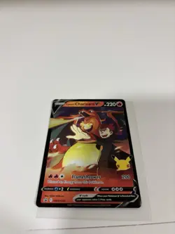 Pokemon - Lance's Charizard V SWSH133 Celebrations 25th Black Star Promo - Image 4