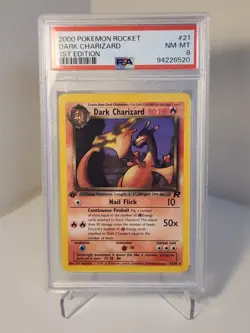 Pokemon Dark Charizard 1st Edition Team Rocket 21/82 PSA 8 - Image 1