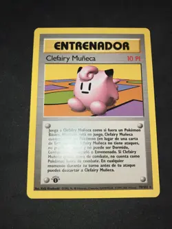 1999 Pokemon 1st Edition Spanish Base Set Non-Holo Mint Trainer Clefairy Doll - Image 1