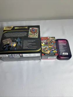 Pokemon TCG Mega Evolution Lot Of 3 Items - 1X Lucario ETB, 1X Booster & 1X Tin - Image 3