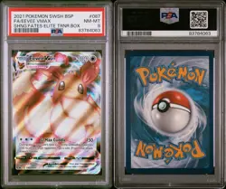 2021 Pokemon Shining Fates Eevee VMAX #087 Full Art ETB Promo PSA 8 NM - Image 3