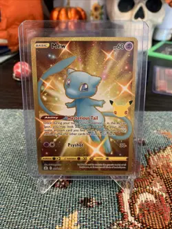 Pokemon TCG Mew 025/025 25th Anniversary Celebrations 2021 Gold Secret Rare - Image 1