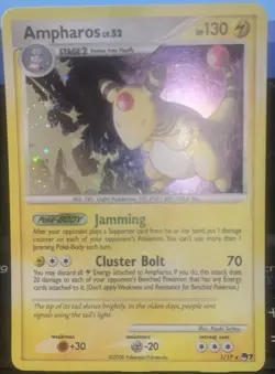 Pokemon TCG Pop Series 7 "Ampharos LV.52" 1/17 HOLO RARE NM - Image 1