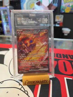 TAG 10 GEM MINT Rockets Moltres ex SAR Jap. Pokemon Glory of Team Rocket #124 - Image 1