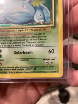 Venusaur Holo 015/102 Base Set Holo Pokemon TCG - Image 4